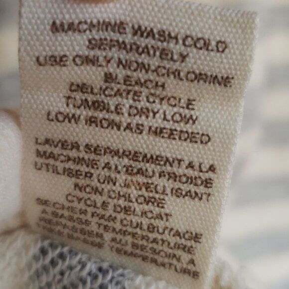 Intimately Free People Hoodie Full Zip Sweater Grey White Striped - Picture 10 of 12